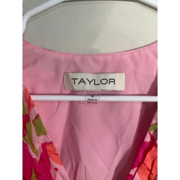 Taylor Pink Tropical Floral Print Ruffle Mini Dress - Picture 8 of 12